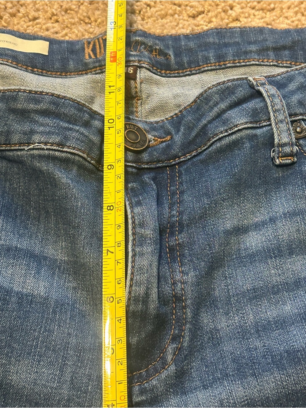KUT from the Kloth Carrie Boyfriend Jeans Medium Wash - Size 16 - Picture 7 of 12